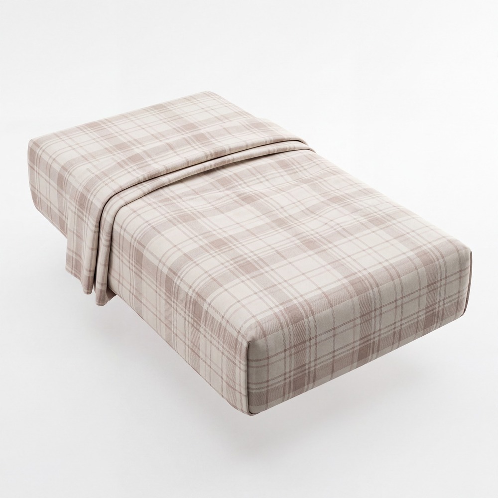 Lauren Ralph Lauren Sheet Set Twin Beige Plaid 100% Cotton 3pc Bedding